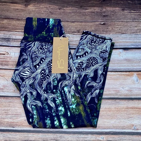 ✨VINTAGE NIYAMA SOL HOMEGROWN BEACHCOMBER 7/8 LEGGING NWT XS - Picture 3 of 10